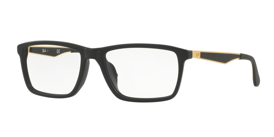 Ray-Ban Optical RX7056F Pillow Eyeglasses  2477-MATTE BLACK 55-17-145 - Color Map black