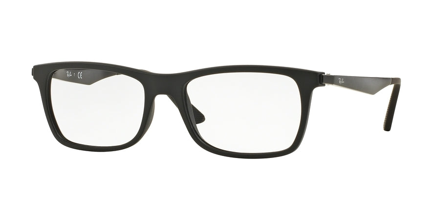 Ray-Ban Optical RX7062F Rectangle Eyeglasses  2077-MATTE BLACK 55-18-145 - Color Map black