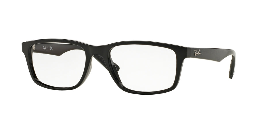 Ray-Ban Optical RX7063F Rectangle Eyeglasses  2000-SHINY BLACK 54-18-145 - Color Map black