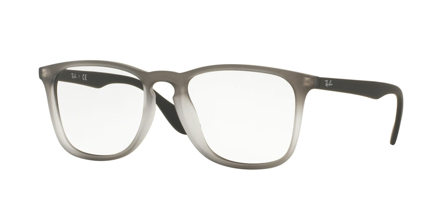 Ray-Ban Optical RX7074F Square Eyeglasses  5602-GREY GRADIENT/ RUBBER 52-18-145 - Color Map grey