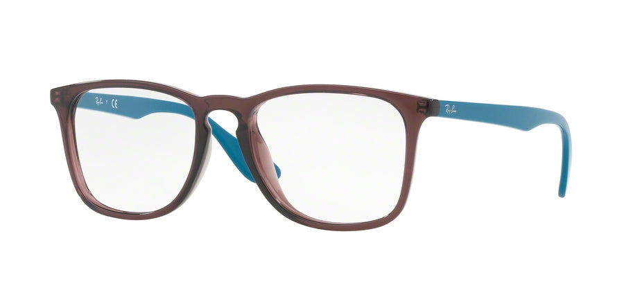 Ray-Ban Optical RX7074F Square Eyeglasses  5735-OPAL BORDEAUX 52-18-145 - Color Map bordeaux