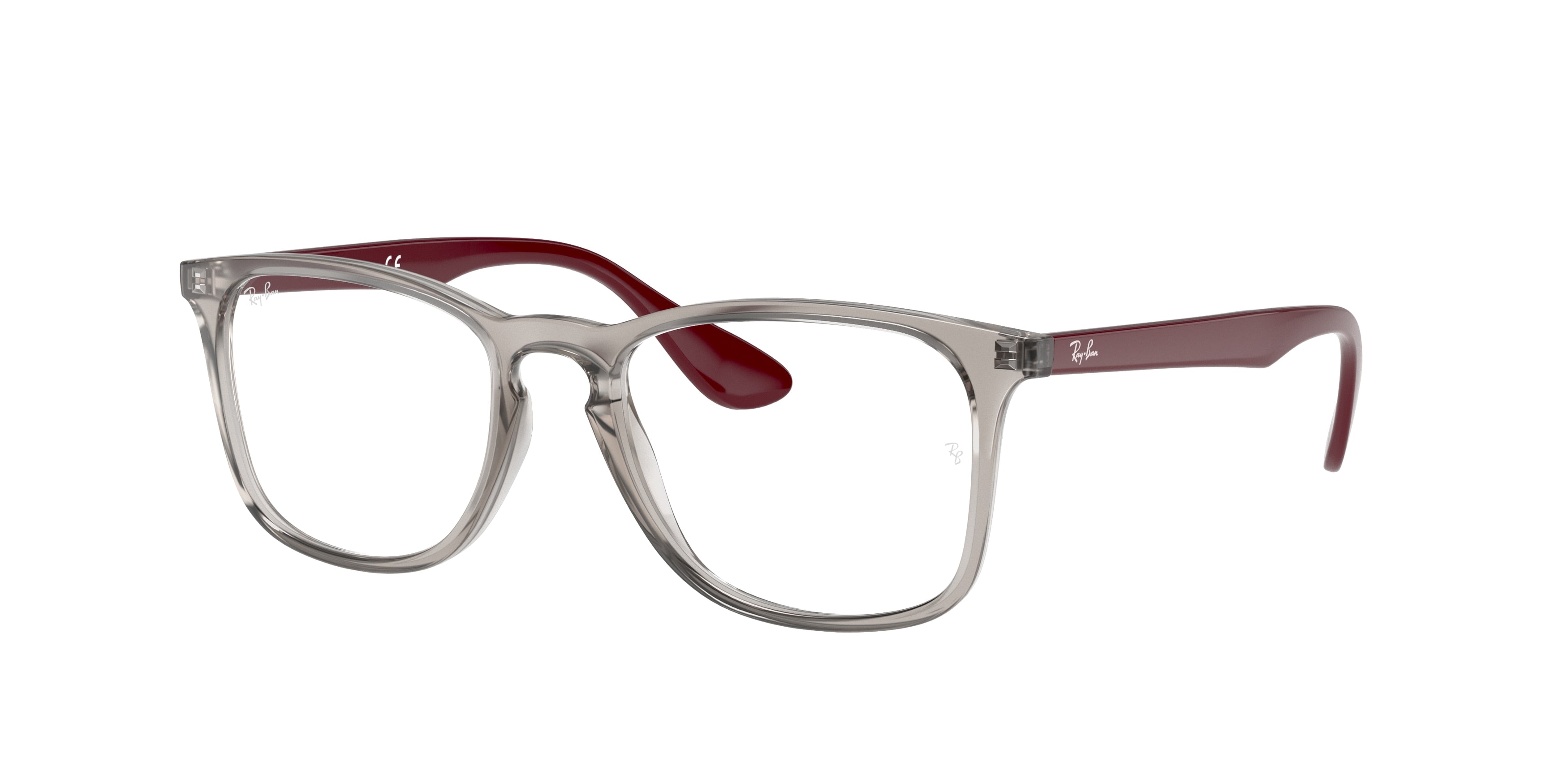 Ray-Ban Optical RX7074 Square Eyeglasses  8083-Transparent Grey 52-145-18 - Color Map Grey