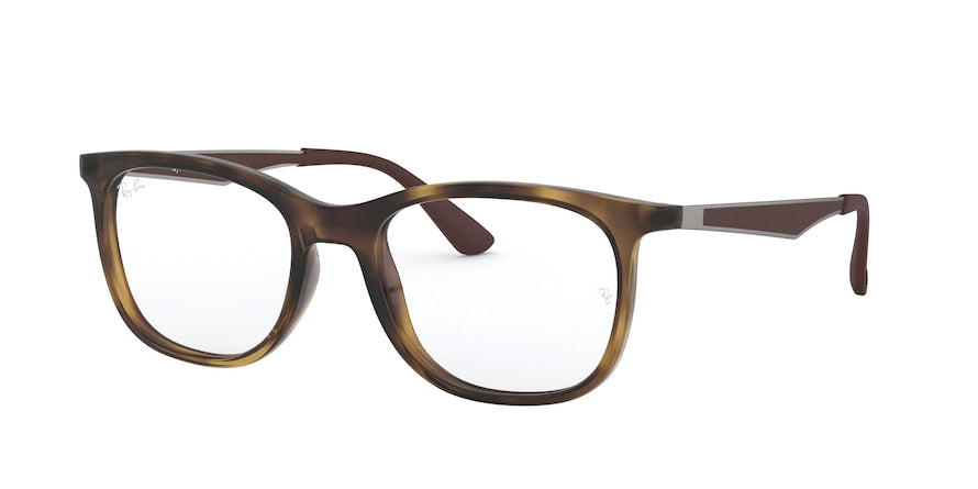 Ray-Ban Optical RX7078 Square Eyeglasses  2012-SHINY HAVANA 53-18-145 - Color Map havana