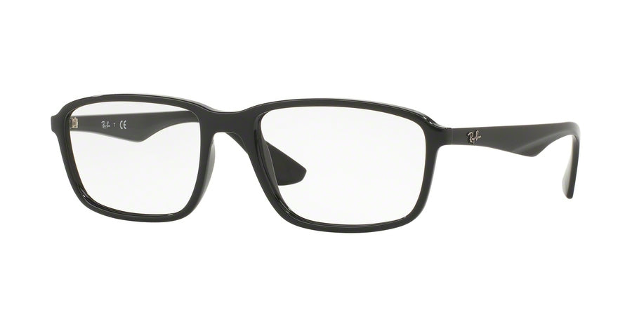 Ray-Ban Optical RX7084 Rectangle Eyeglasses  2000-SHINY BLACK 56-18-145 - Color Map black