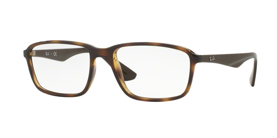 Ray-Ban Optical RX7084 Rectangle Eyeglasses  5577-SHINY HAVANA 56-18-145 - Color Map havana