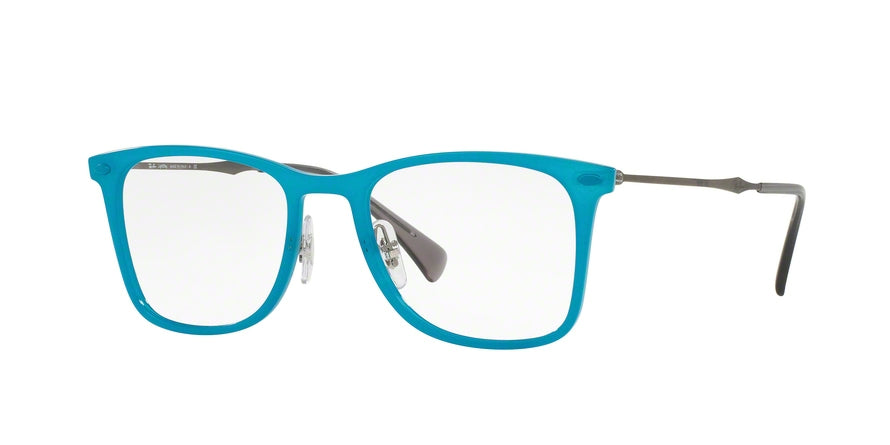 Ray-Ban Optical RX7086 Square Eyeglasses  5640-ACQUAMARINE 51-18-140 - Color Map blue