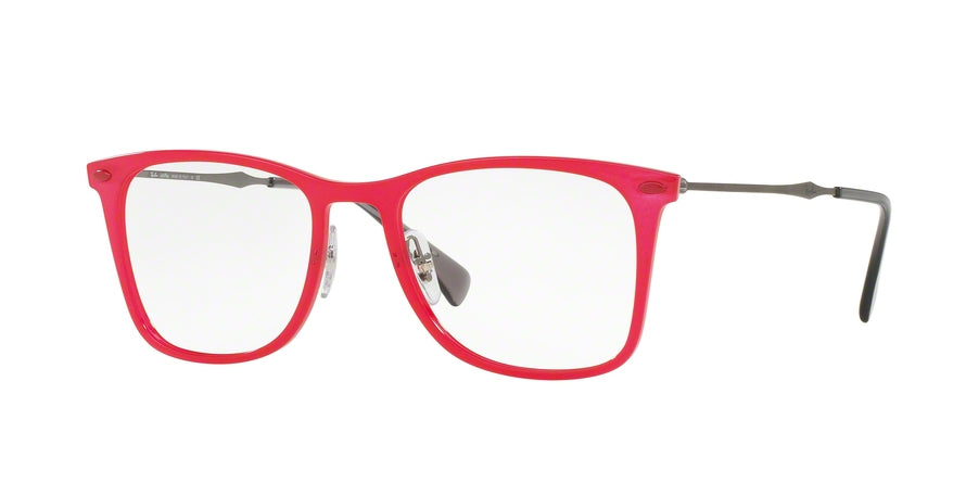 Ray-Ban Optical RX7086 Square Eyeglasses  5641-RED 51-18-140 - Color Map red