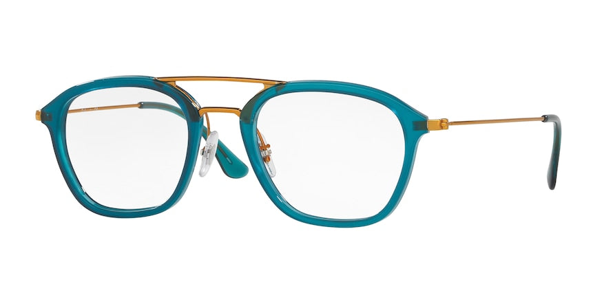 Ray-Ban Optical RX7098 Square Eyeglasses  5632-TORQUOISE 50-21-145 - Color Map blue