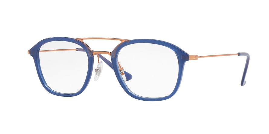 Ray-Ban Optical RX7098 Square Eyeglasses  5727-TRANSPARENT BLUE 50-21-145 - Color Map blue