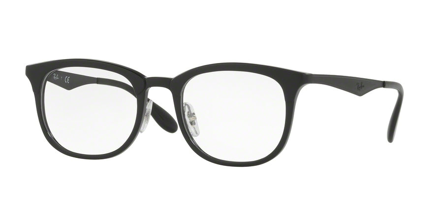 Ray-Ban Optical RX7112 Square Eyeglasses  5682-BLACK/MATTE BLACK 53-20-145 - Color Map black