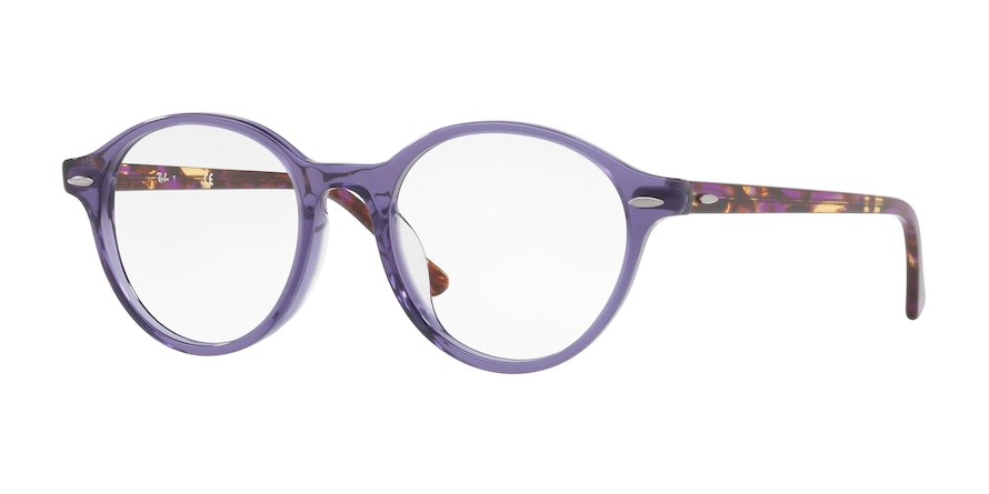 Ray-Ban Optical RX7118F Square Eyeglasses  8020-TRANSPARENT VIOLET 50-19-145 - Color Map violet