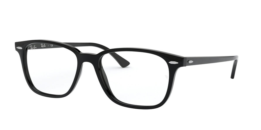 Ray-Ban Optical RX7119F Square Eyeglasses  2000-BLACK 55-17-145 - Color Map black