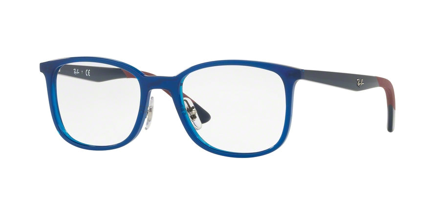 Ray-Ban Optical RX7142 Square Eyeglasses  5761-TRANSPARENT BLUE 50-18-145 - Color Map blue