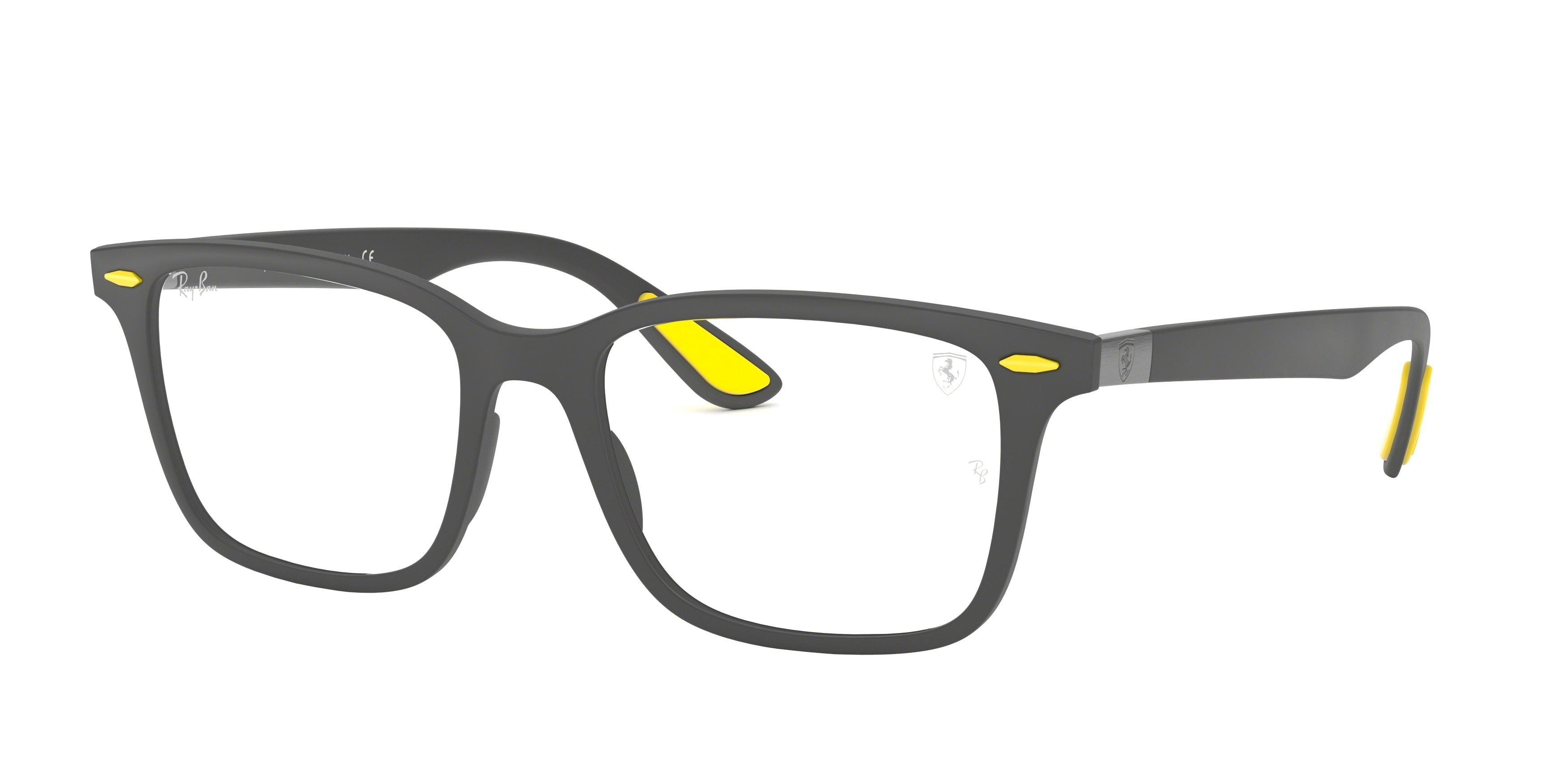Ray-Ban Optical SCUDERIA FERRARI COLLECTION RX7144M Square Eyeglasses  F608-Grey 53-150-18 - Color Map Grey