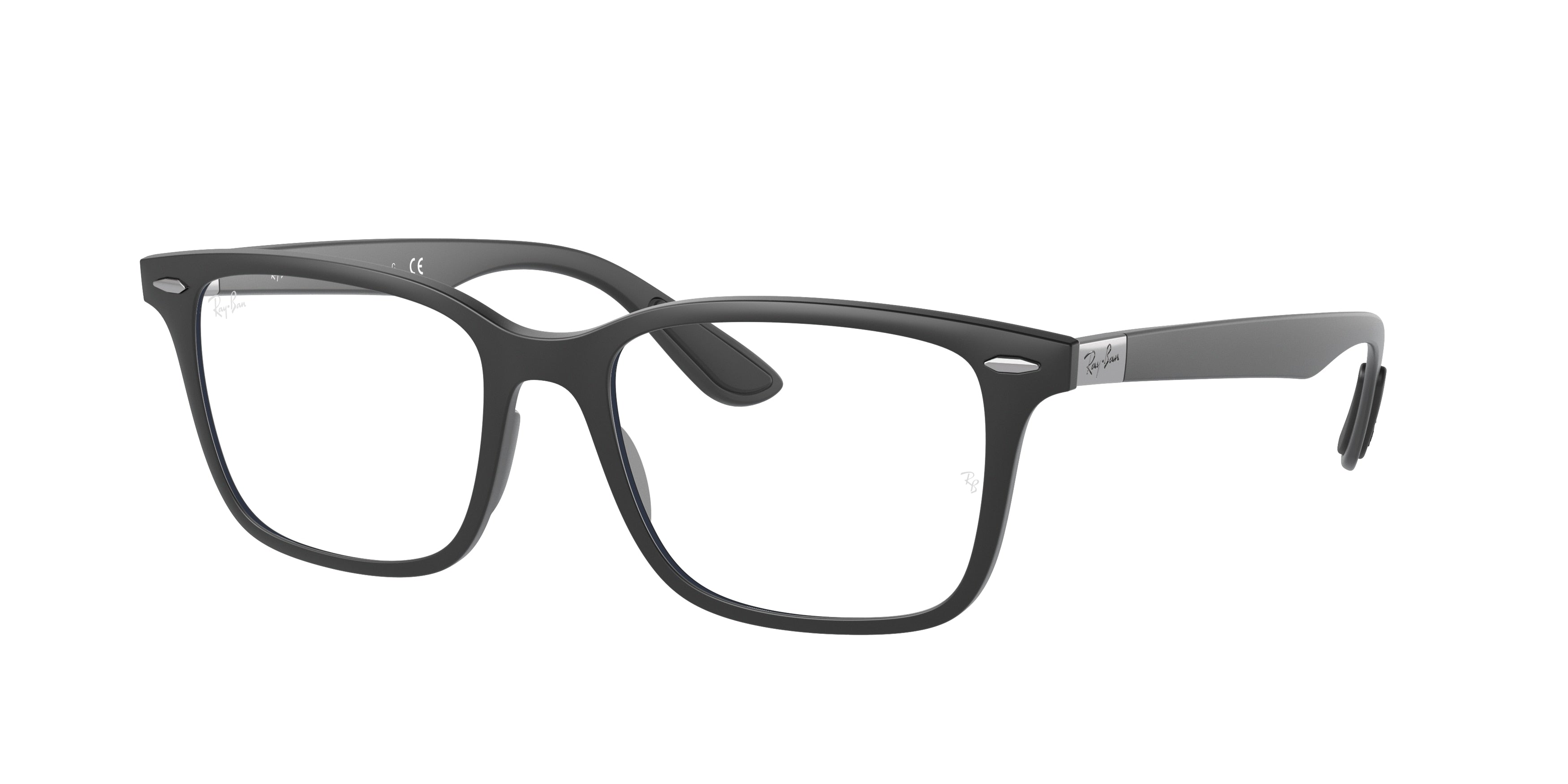 Ray-Ban Optical RX7144 Square Eyeglasses  5204-Black 53-150-18 - Color Map Black