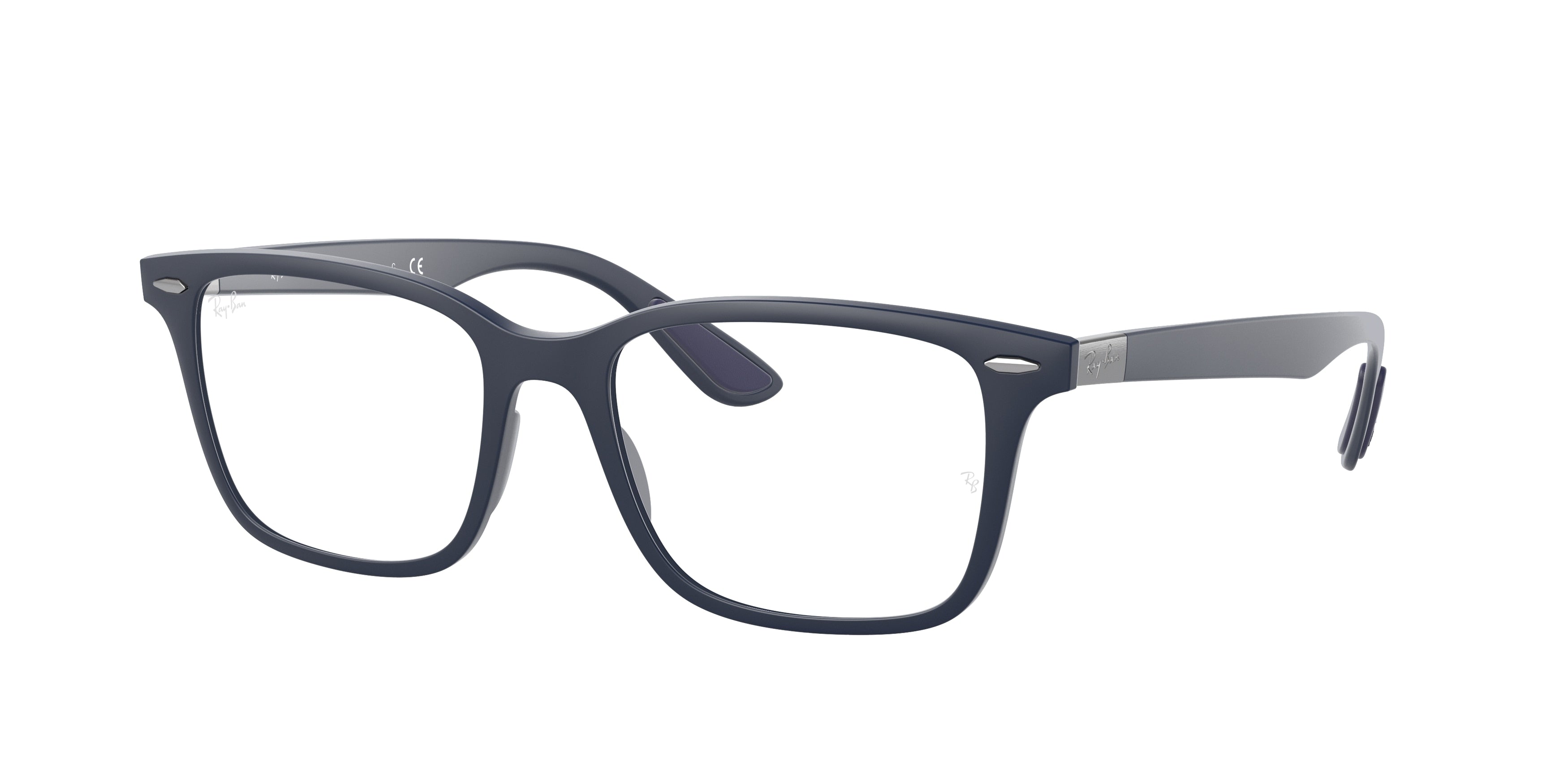 Ray-Ban Optical RX7144 Square Eyeglasses  8087-Dark Blue 53-150-18 - Color Map Blue