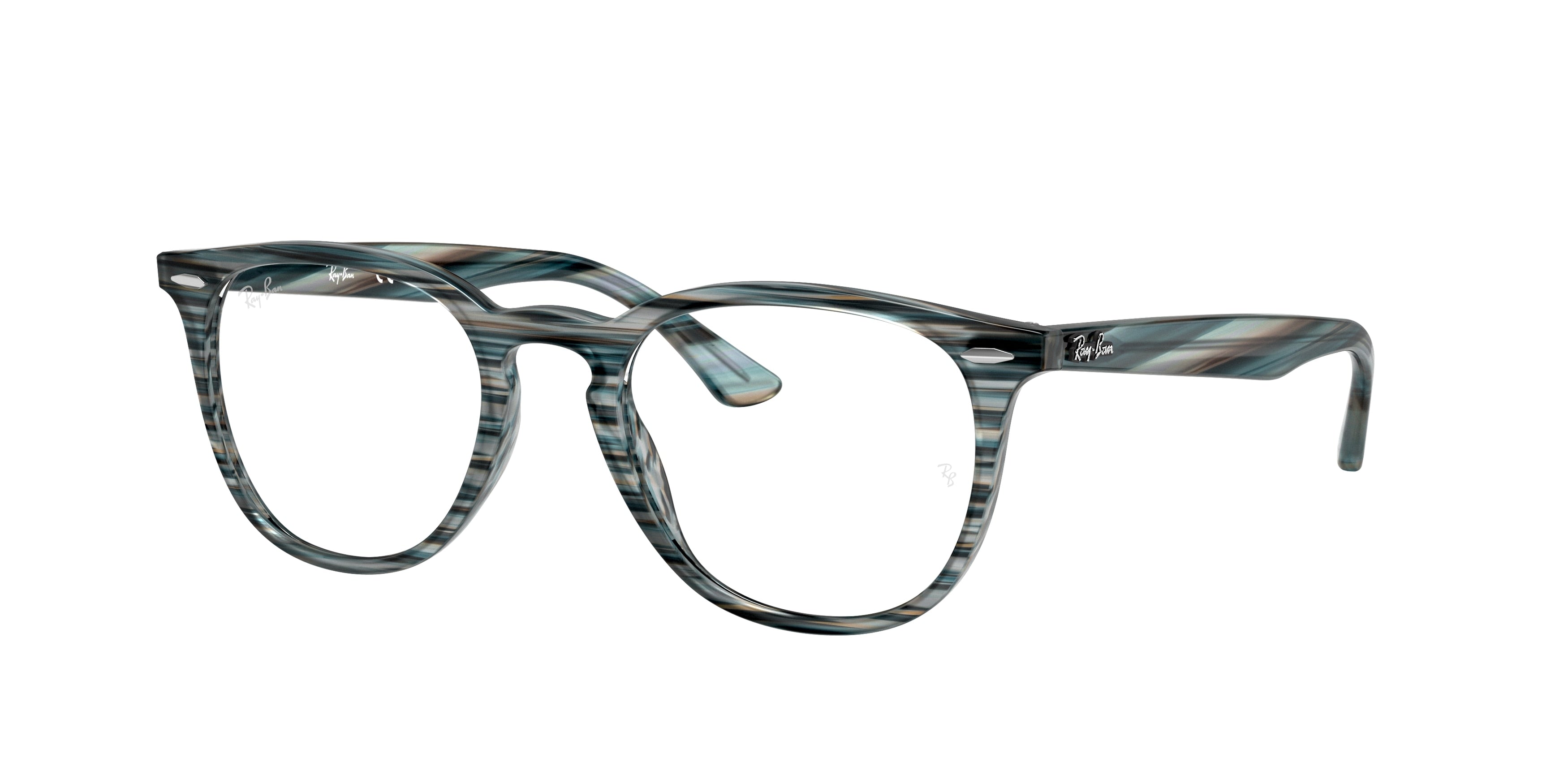 Ray-Ban Optical RX7159 Phantos Eyeglasses  5750-Striped Blue Grey 52-145-20 - Color Map Blue