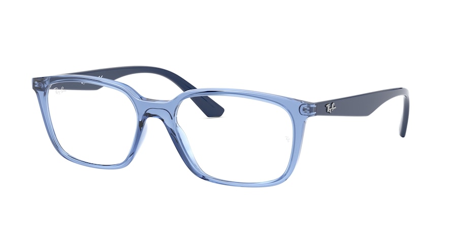 Ray-Ban Optical RX7176F Rectangle Eyeglasses  5941-TRANSPARENT BLUE 54-17-140 - Color Map blue