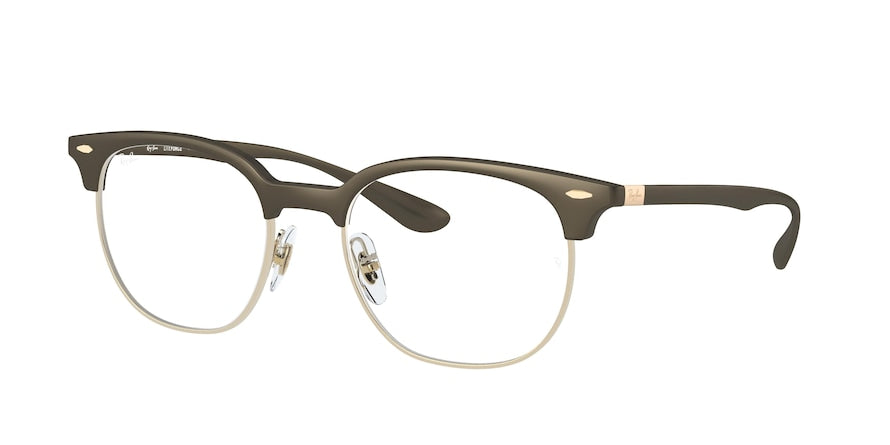 Ray-Ban Optical RX7186 Square Eyeglasses  8063-SAND BROWN 51-19-140 - Color Map brown