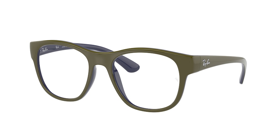 Ray-Ban Optical RX7191 Square Eyeglasses  8144-MATTE GREEN ON BLUE 53-19-140 - Color Map green