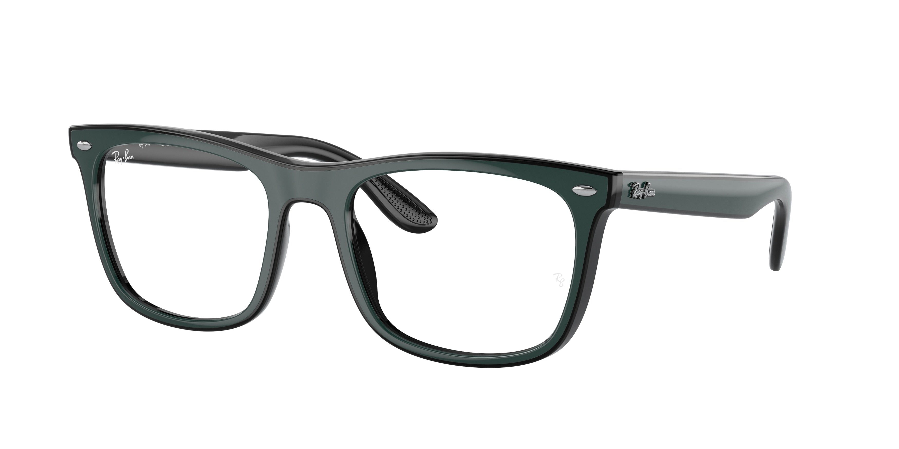 Ray-Ban Optical RX7209 Square Eyeglasses  8214-Green Black 54-145-20 - Color Map Black