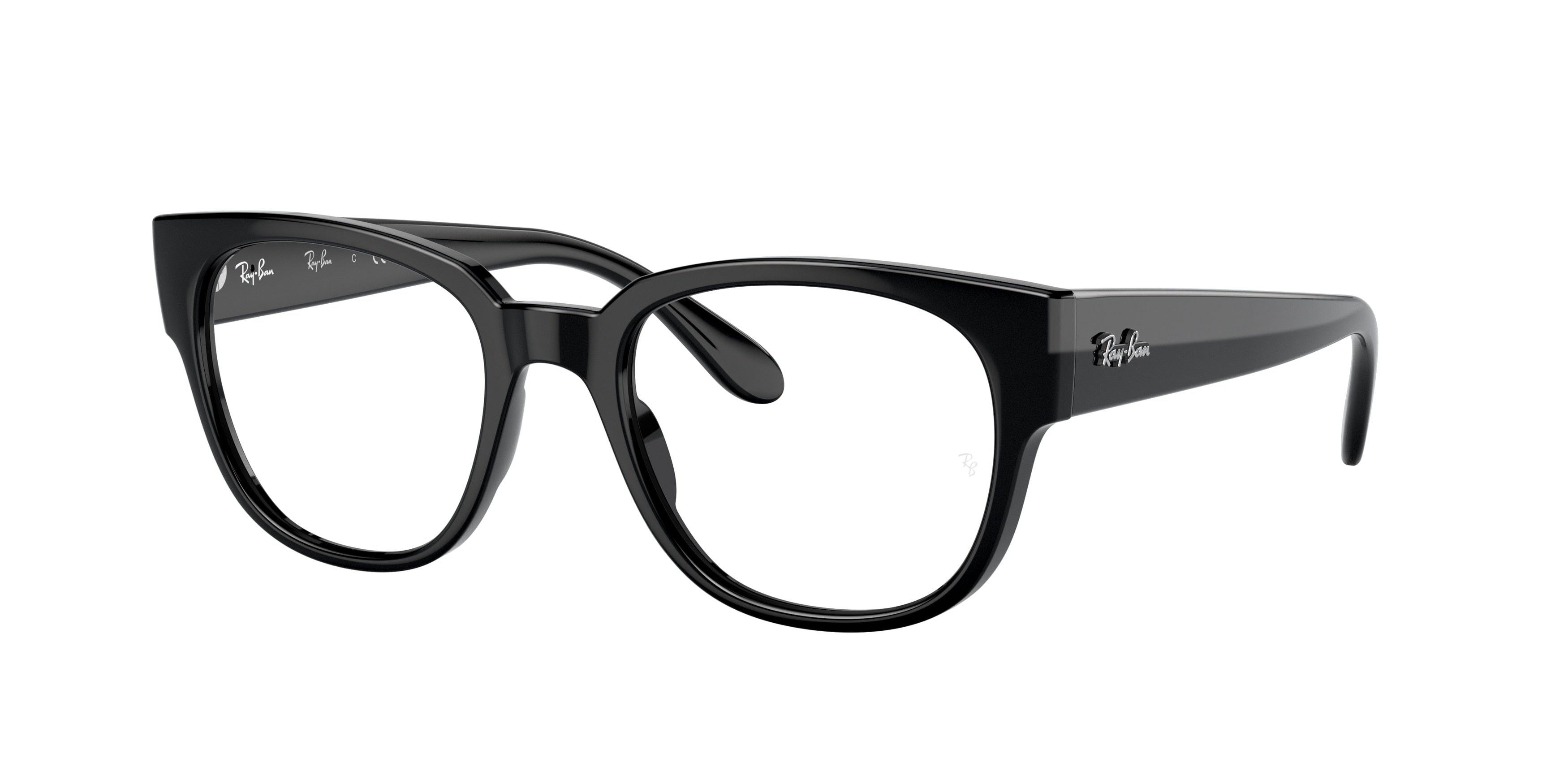 Ray-Ban Optical RX7210 Square Eyeglasses  2000-Black 52-145-20 - Color Map Black