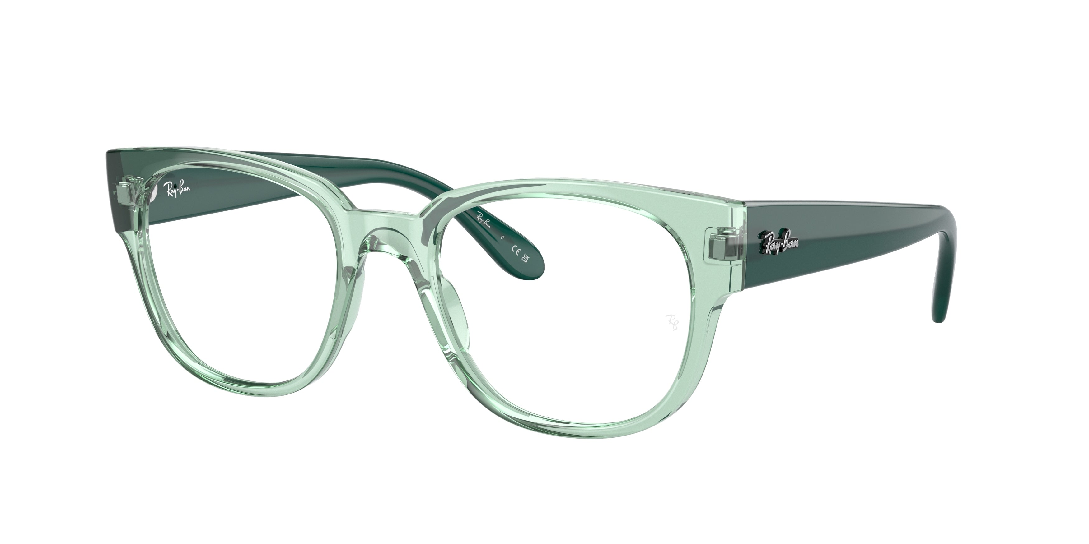 Ray-Ban Optical RX7210 Square Eyeglasses  8202-Transparent Green 50-145-20 - Color Map Green