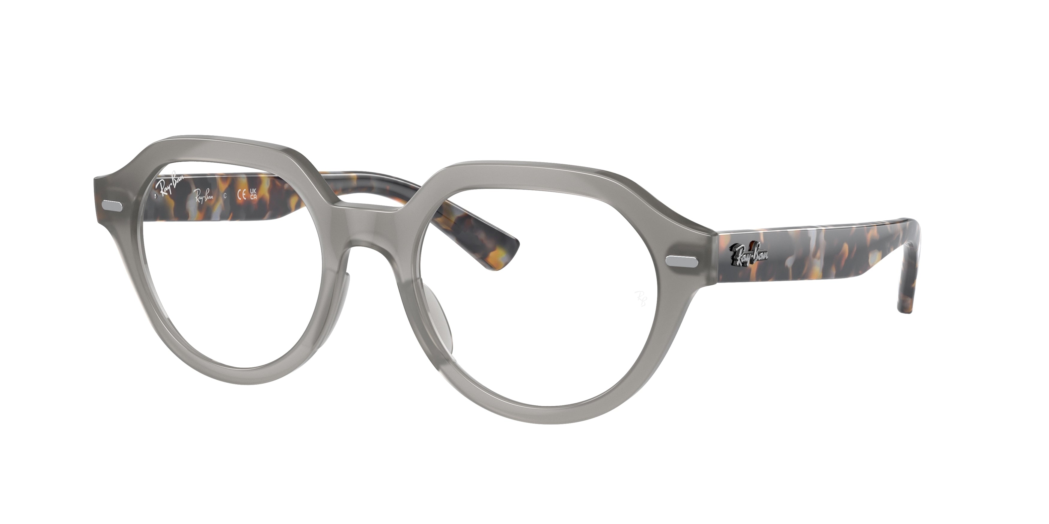 Ray-Ban Optical GINA RX7214F Square Eyeglasses  8259-Opal Grey 51-140-20 - Color Map Grey
