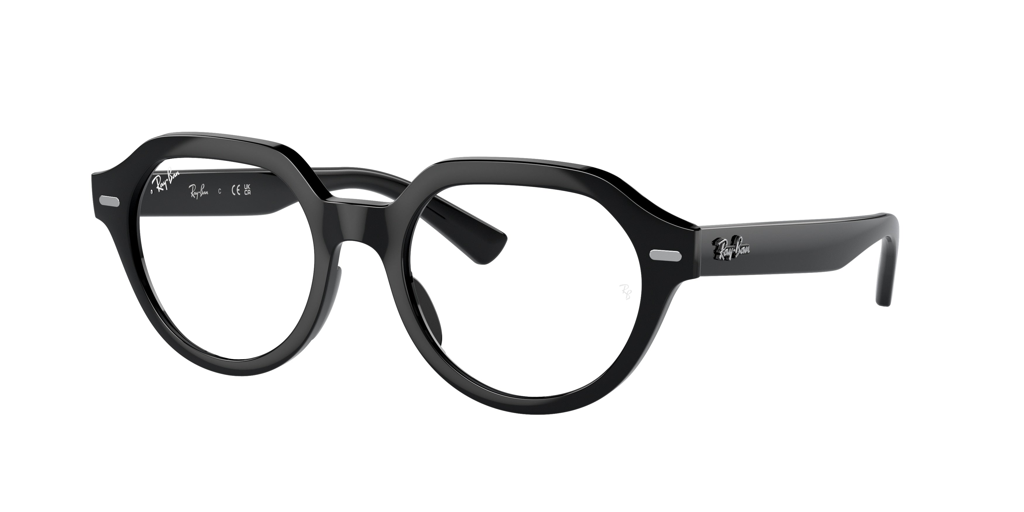 Ray-Ban Optical GINA RX7214 Square Eyeglasses  2000-Black 51-140-20 - Color Map Black