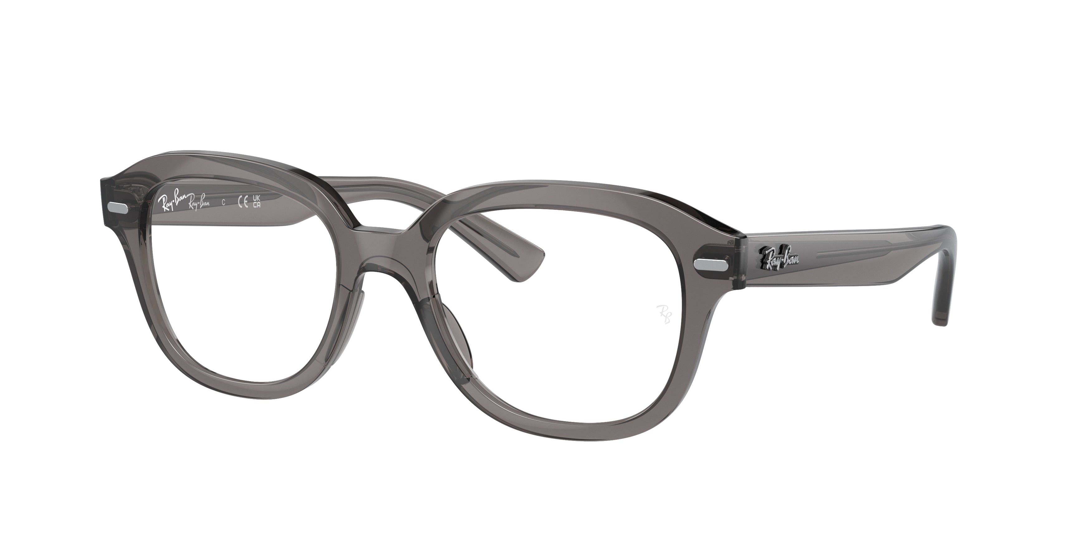 Ray-Ban Optical ERIK RX7215F Square Eyeglasses  8257-Opal Dark Grey 51-140-19 - Color Map Grey