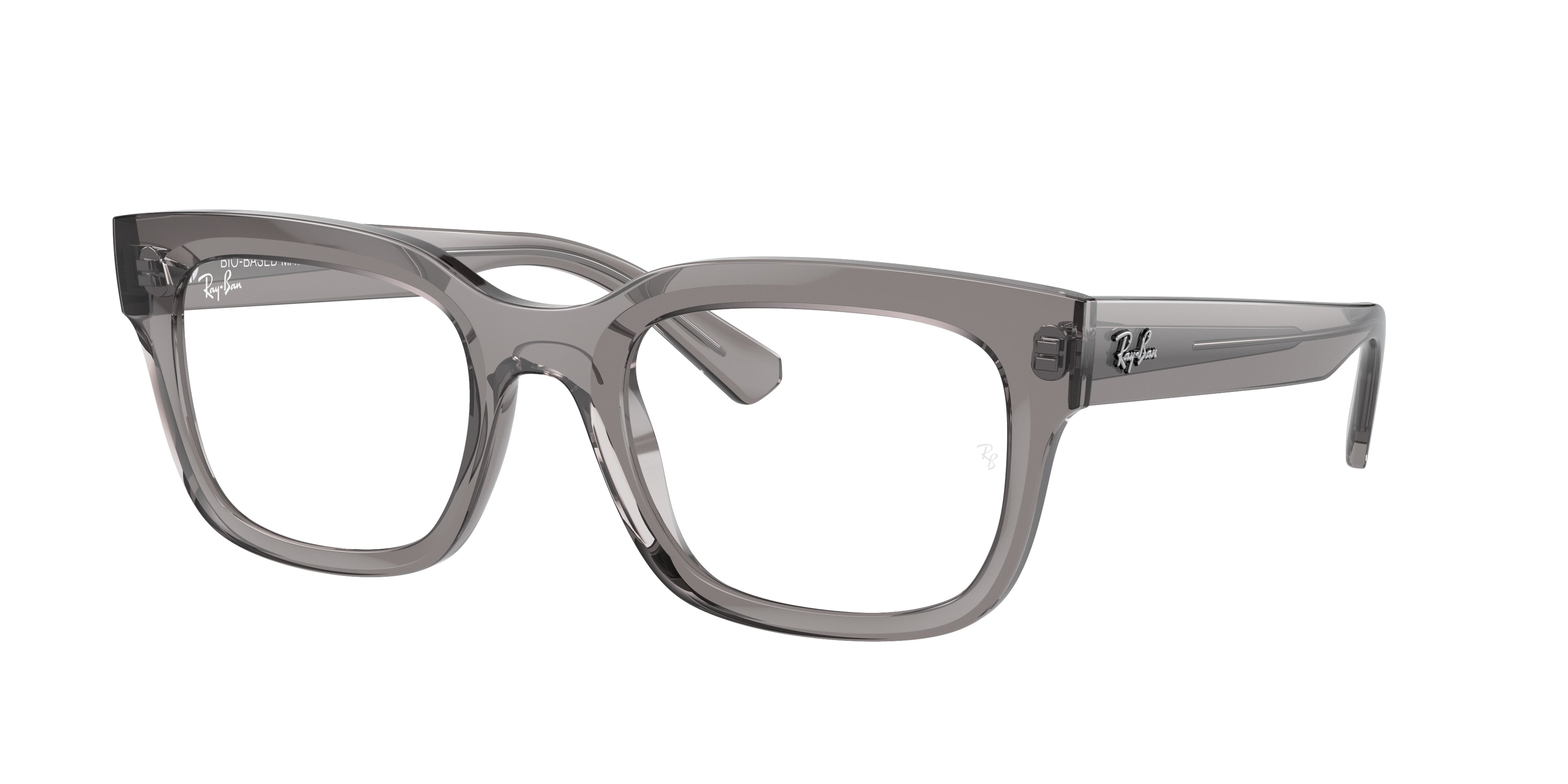 Ray-Ban Optical CHAD RX7217 Rectangle Eyeglasses  8263-Transparent Grey 54-145-22 - Color Map Grey