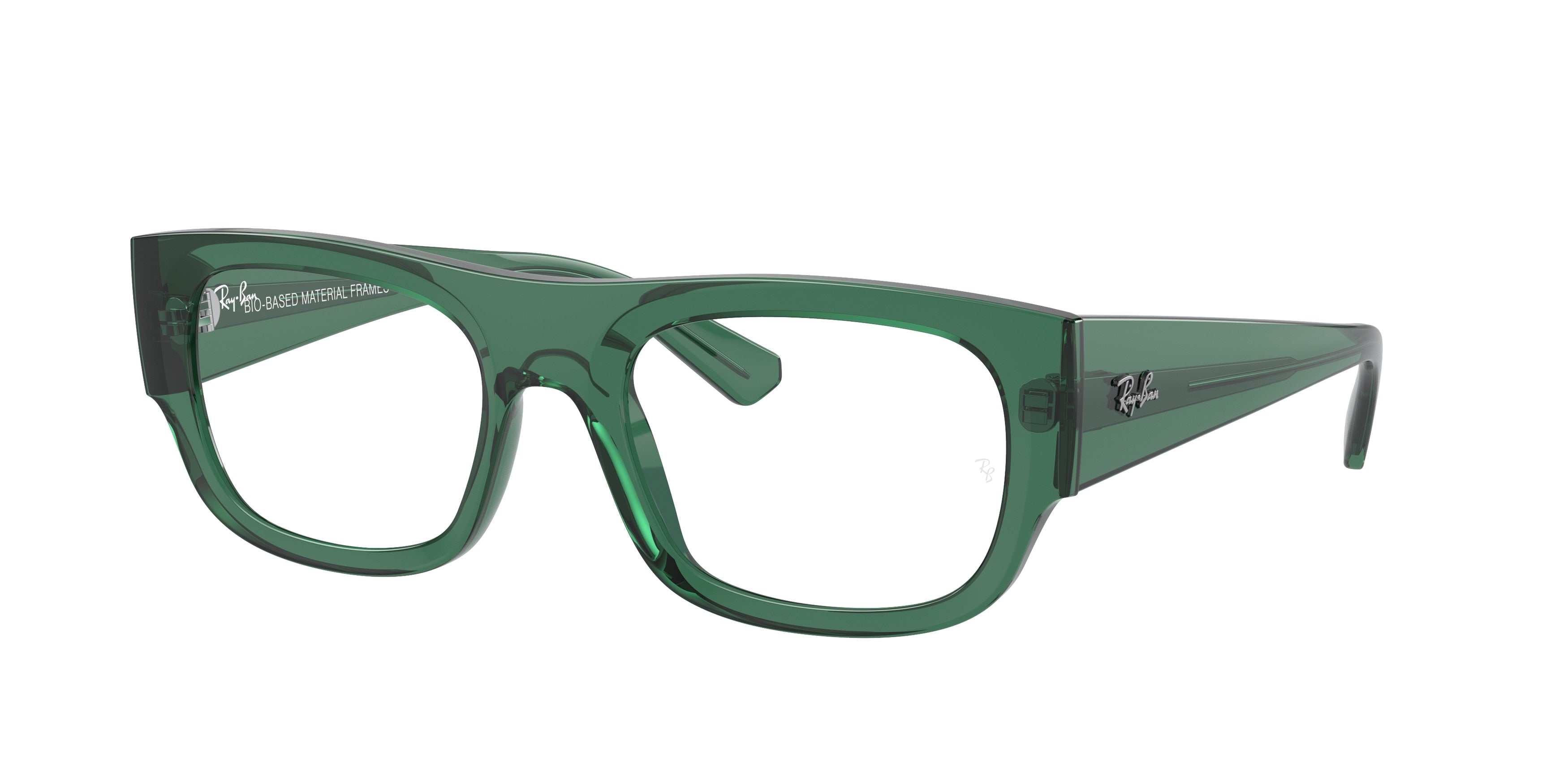 Ray-Ban Optical KRISTIN RX7218 Rectangle Eyeglasses  8262-Transparent Green 54-140-20 - Color Map Green