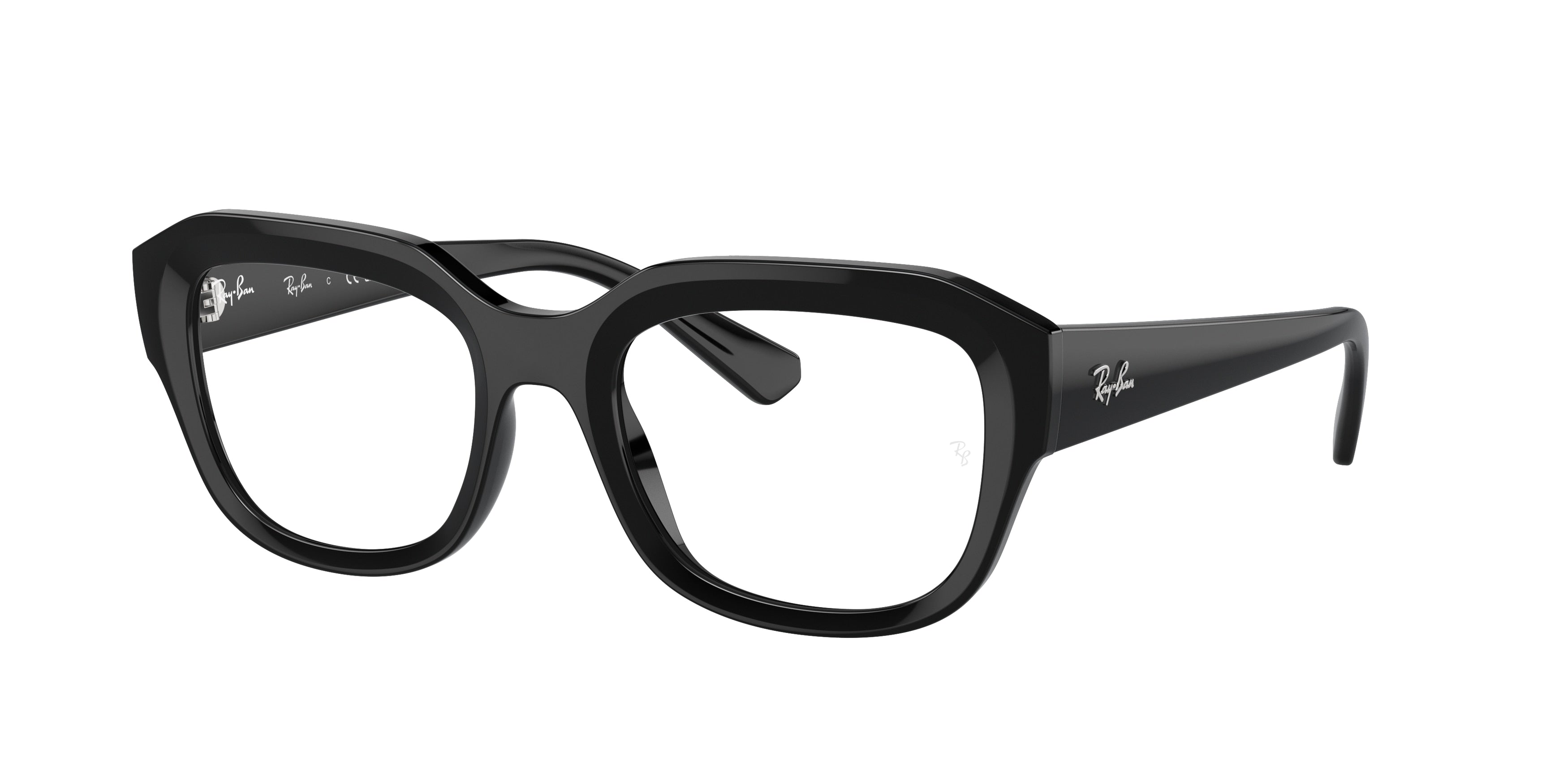 Ray-Ban Optical LEONID RX7225F Square Eyeglasses  8260-Black 54-145-20 - Color Map Black