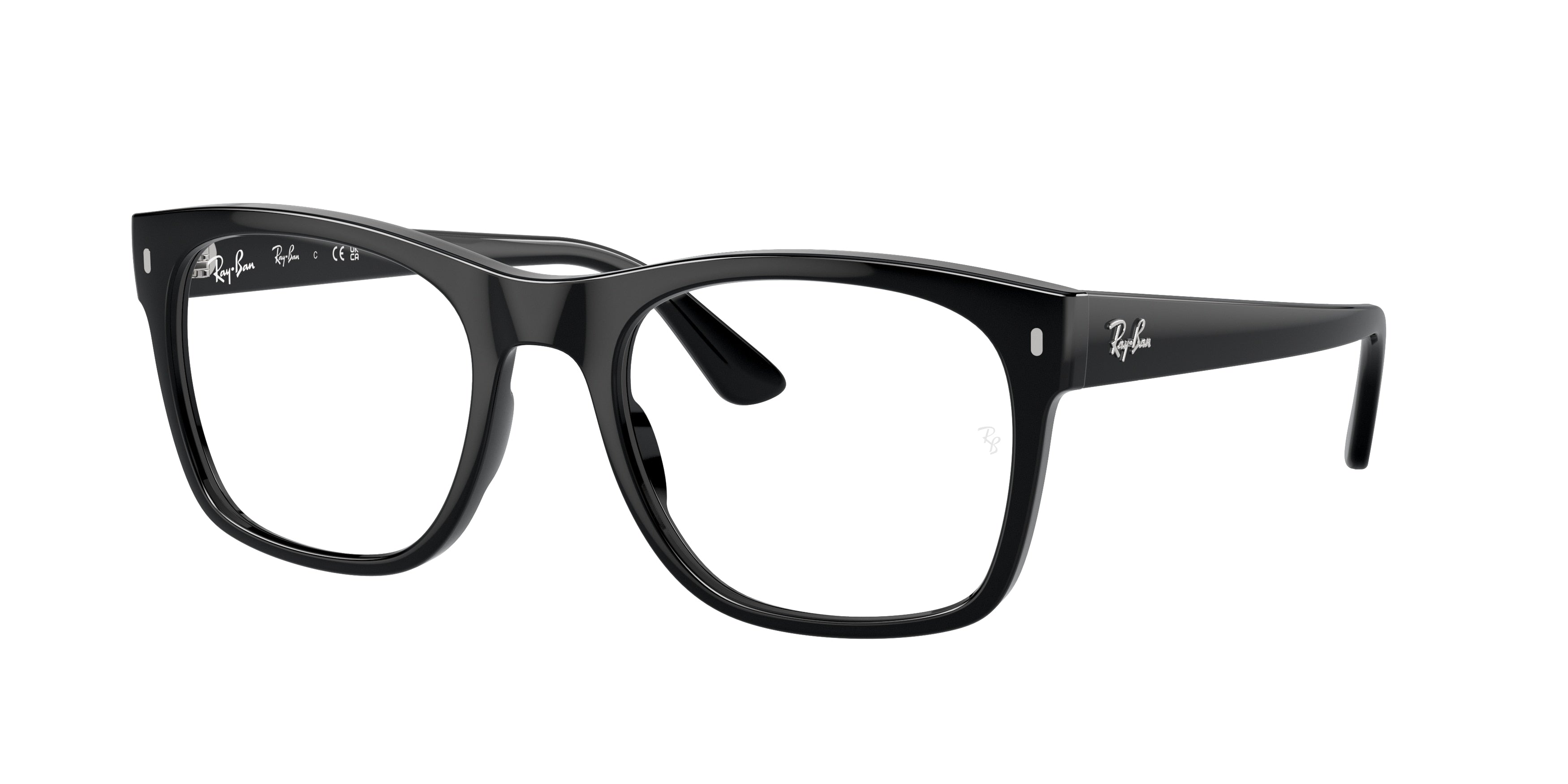Ray-Ban Optical RX7228F Square Eyeglasses  2000-Black 55-145-21 - Color Map Black