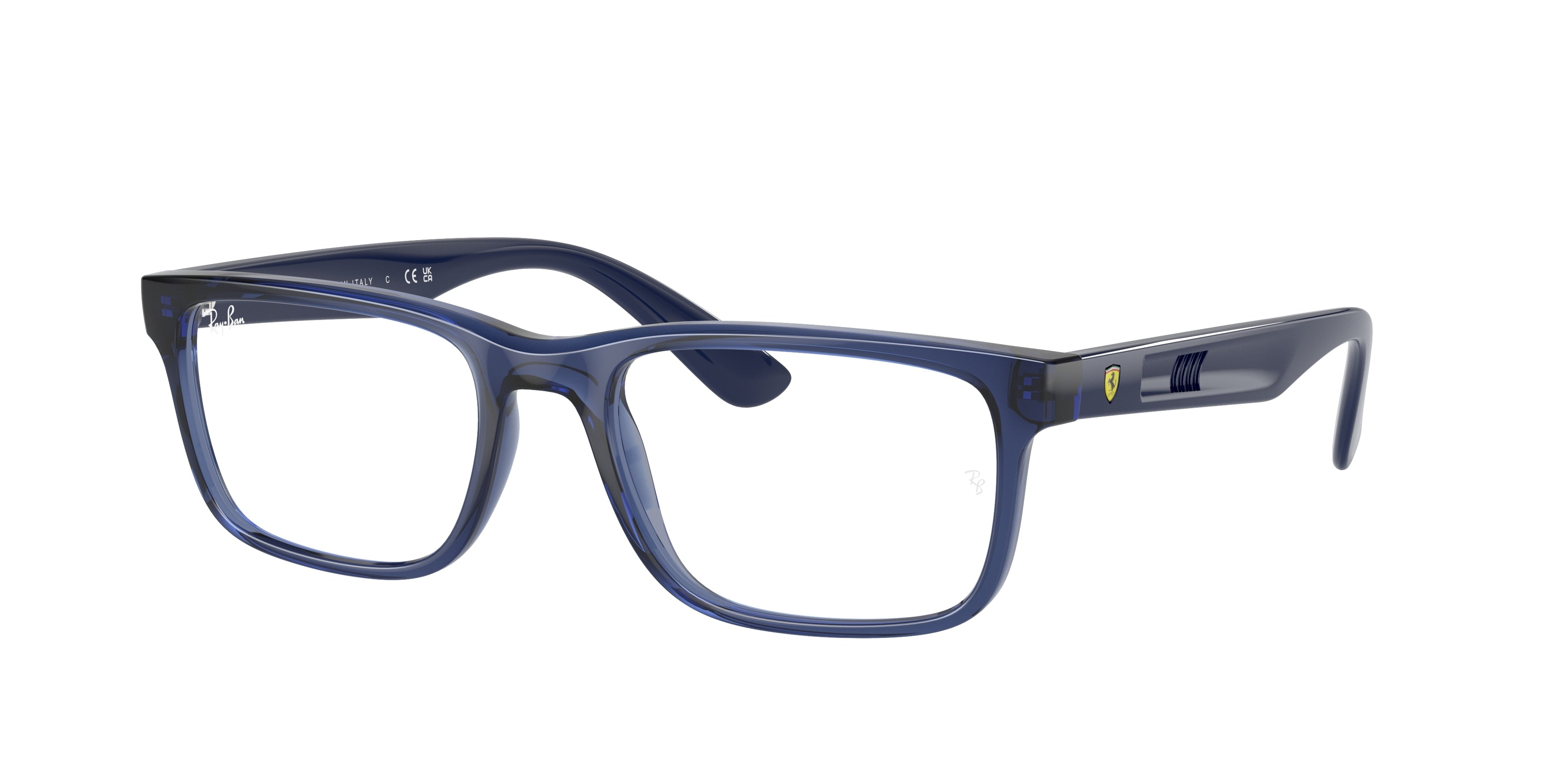 Ray-Ban Optical RX7232M Rectangle Eyeglasses  F693-Transparent Blue 53-145-19 - Color Map Blue