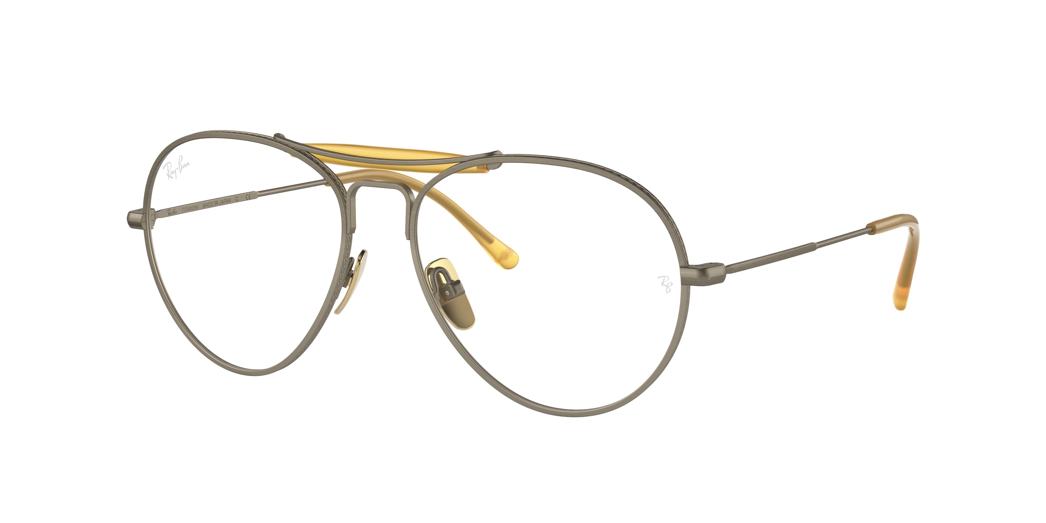 Ray-Ban Optical RX8063V Pilot Eyeglasses  1222-Antique Gold 55-140-16 - Color Map Gold