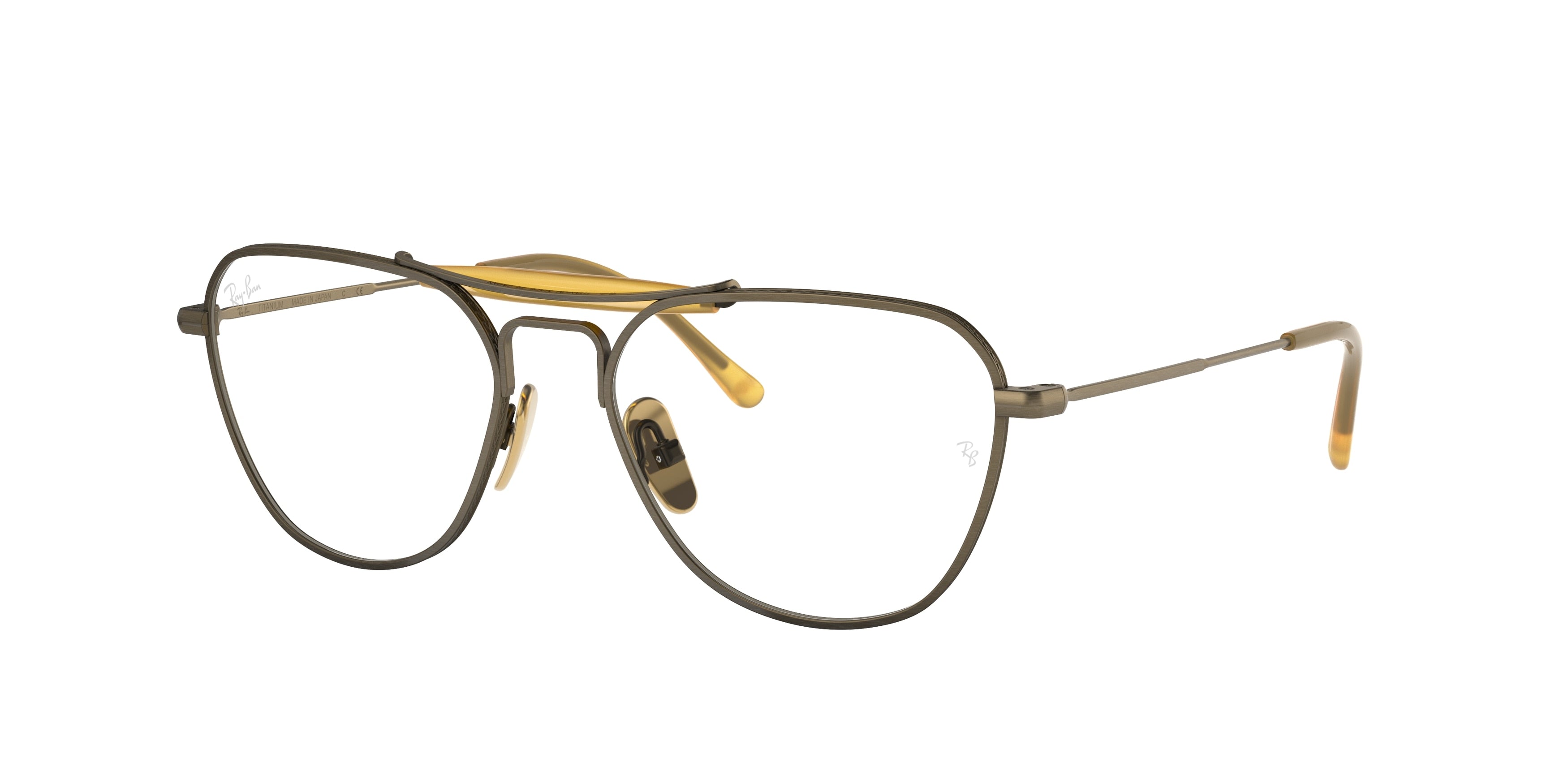 Ray-Ban Optical RX8064V Irregular Eyeglasses  1222-Antique Gold 53-140-17 - Color Map Gold