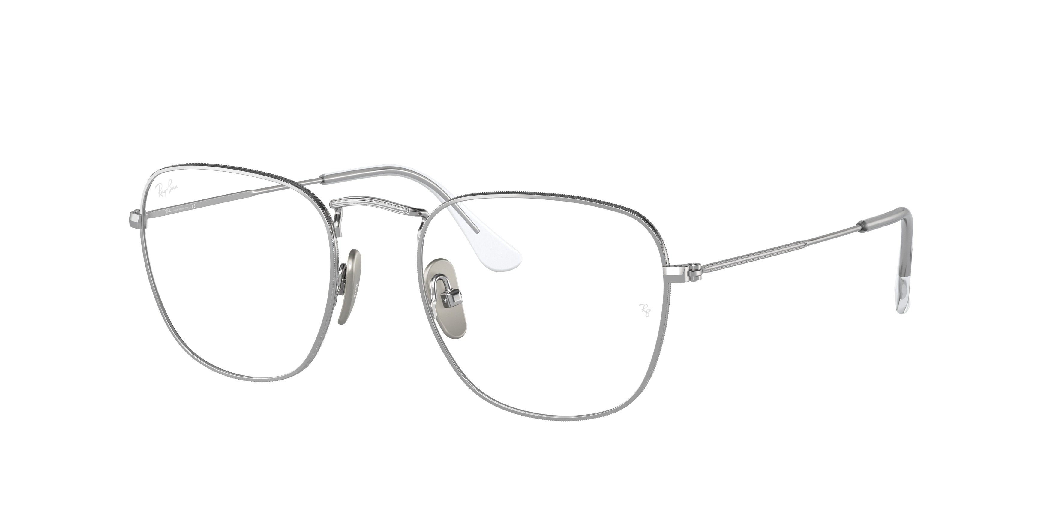 Ray-Ban Optical FRANK RX8157V Square Eyeglasses  1224-Silver 51-145-20 - Color Map Silver
