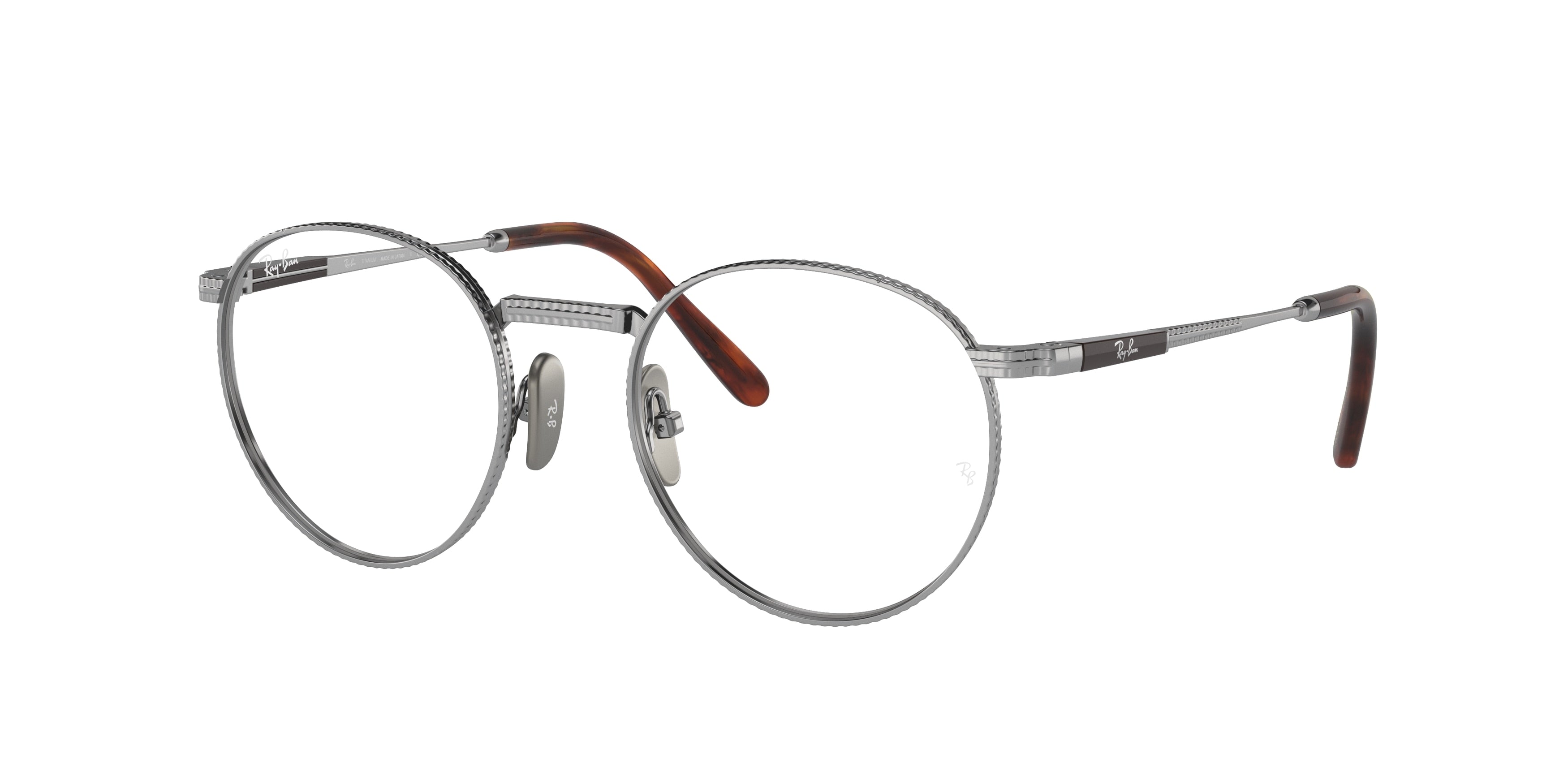 Ray-Ban Optical ROUND TITANIUM RX8237V Phantos Eyeglasses  1224-Silver 50-140-20 - Color Map Silver
