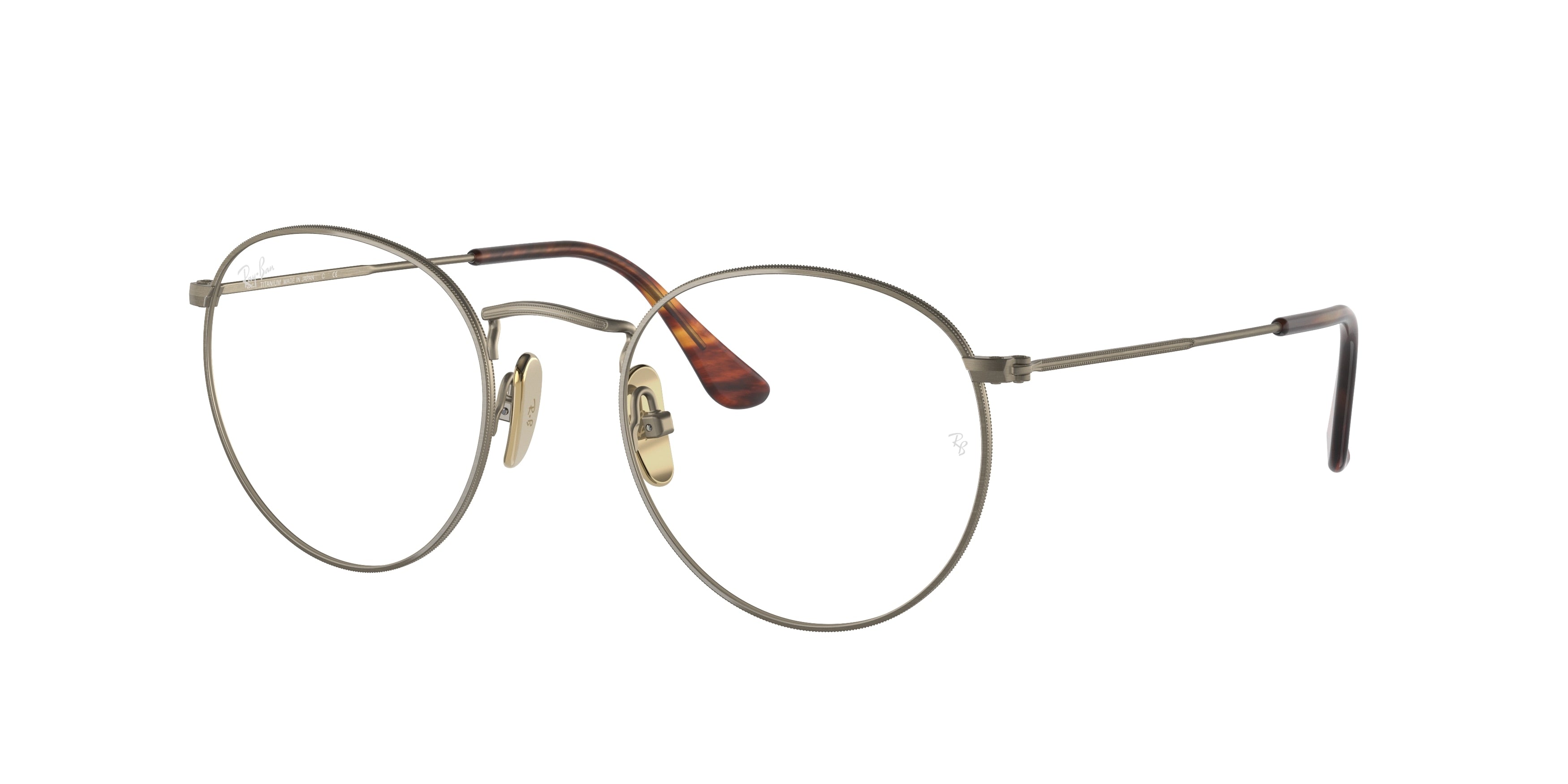 Ray-Ban Optical ROUND RX8247V Square Eyeglasses  1222-Antique Gold 50-145-21 - Color Map Gold