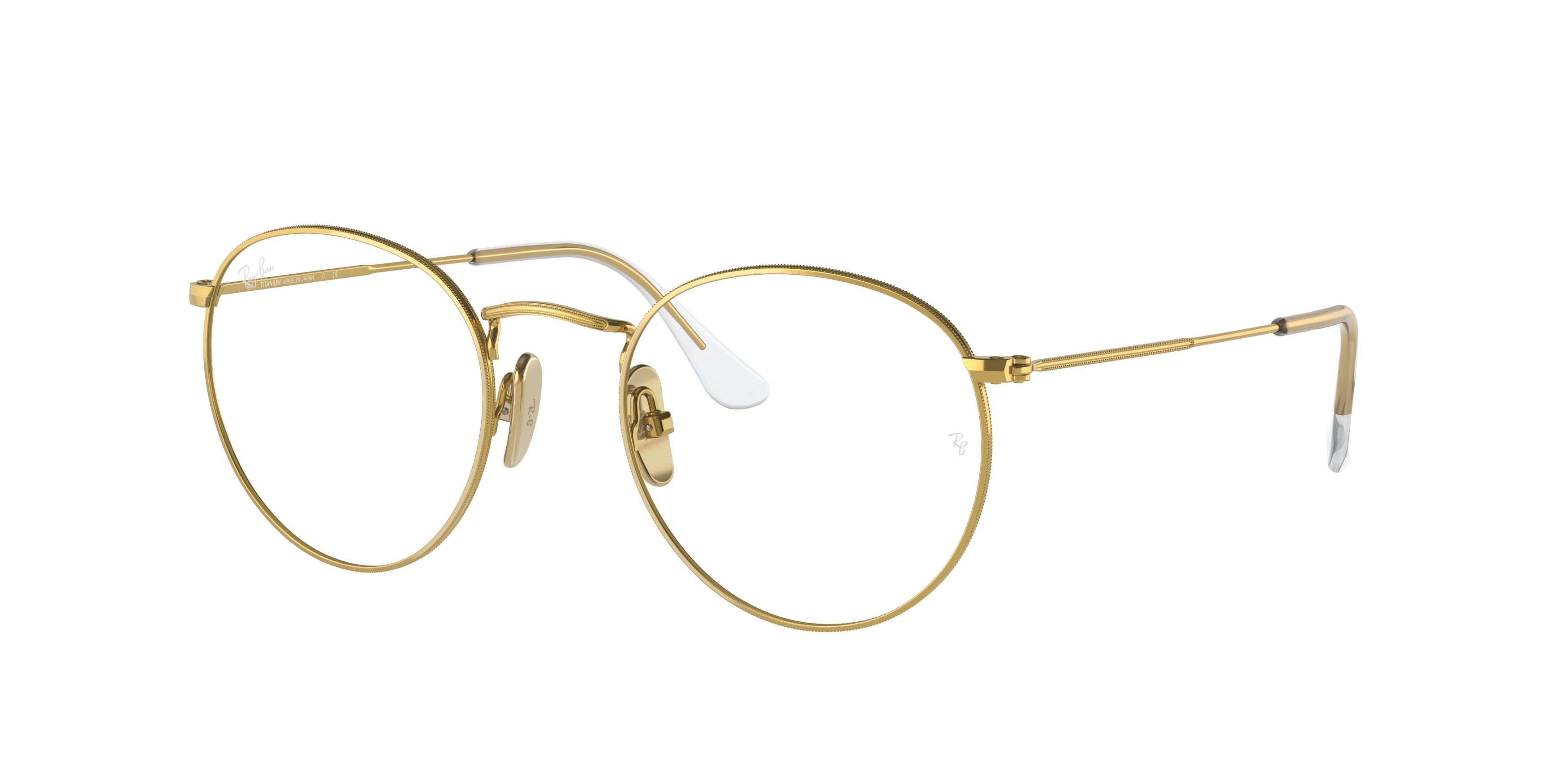 Ray-Ban Optical ROUND RX8247V Square Eyeglasses  1225-Gold 50-145-21 - Color Map Gold