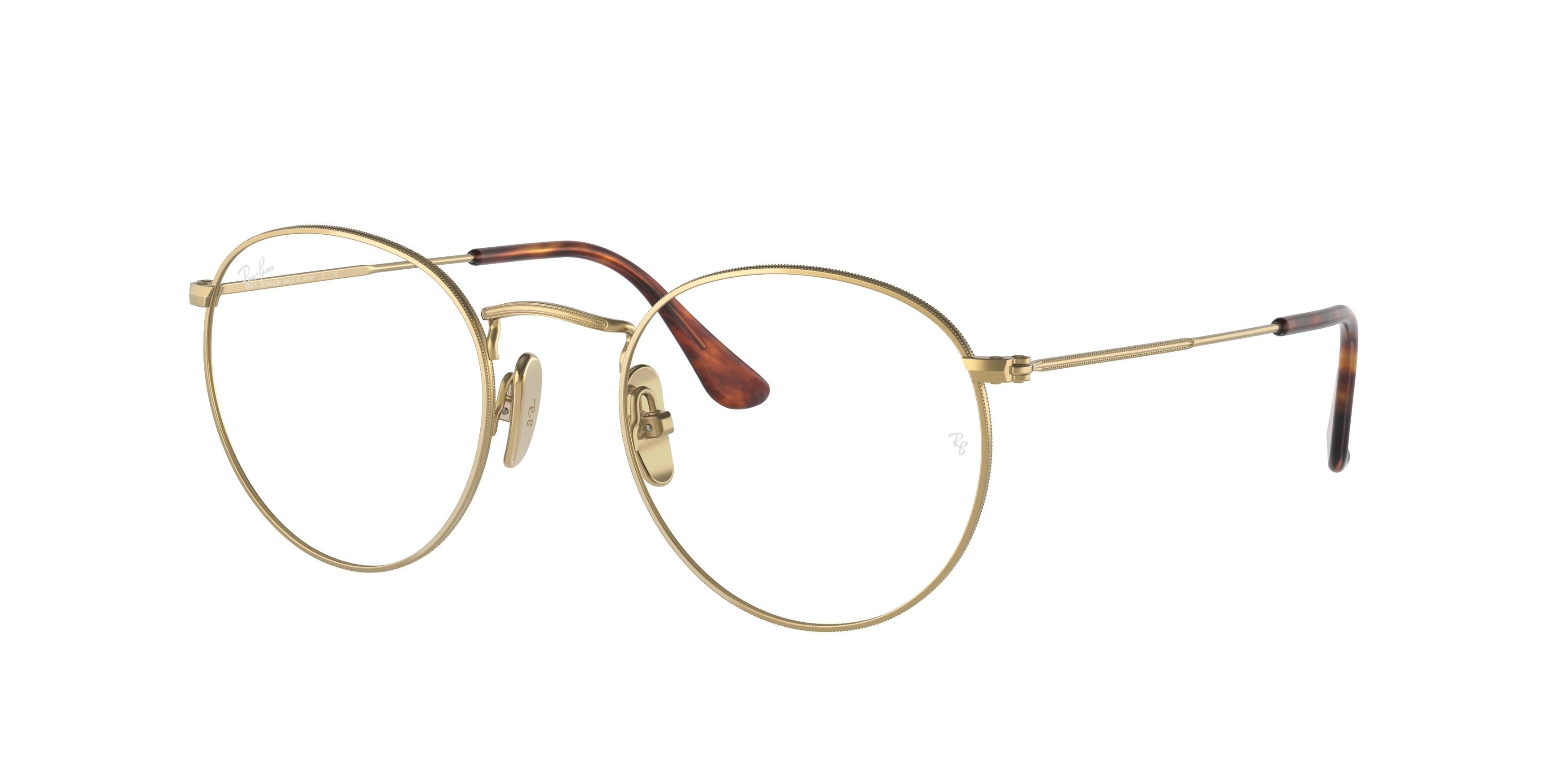 Ray-Ban Optical ROUND RX8247V Square Eyeglasses  1226-Gold 47-140-21 - Color Map Gold