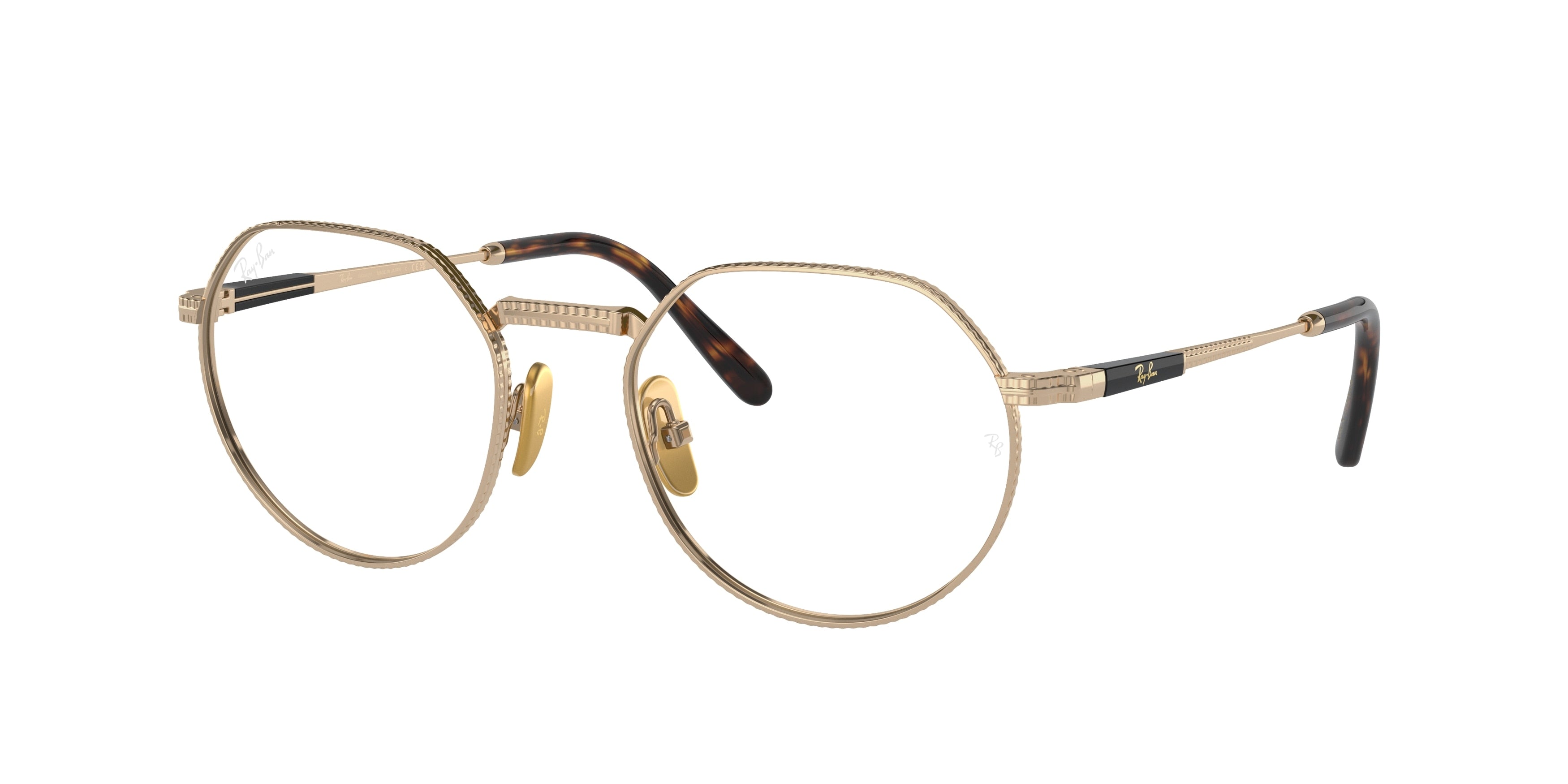Ray-Ban Optical JACK TITANIUM RX8265V Irregular Eyeglasses  1220-Gold 53-140-20 - Color Map Gold