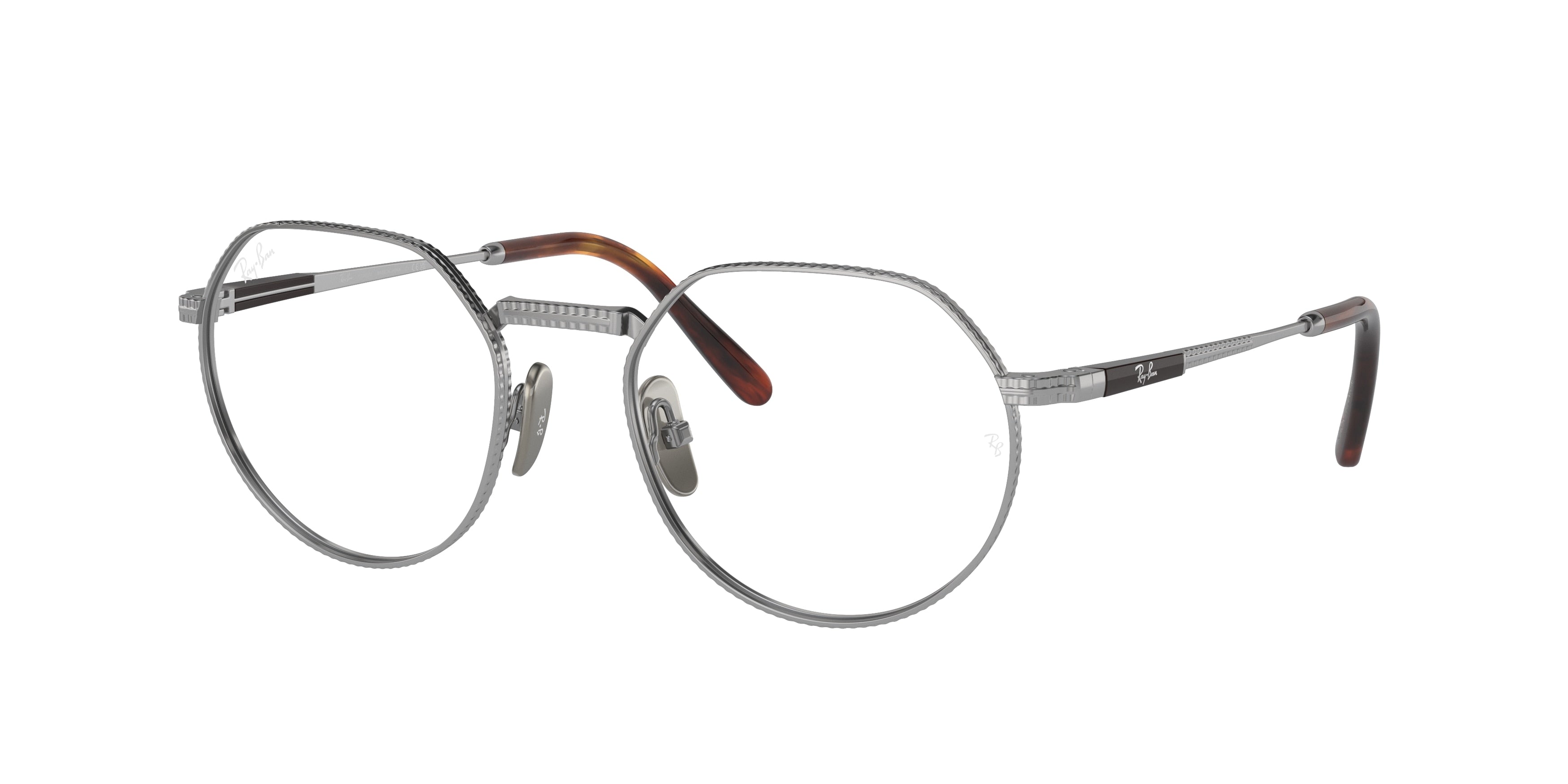 Ray-Ban Optical JACK TITANIUM RX8265V Irregular Eyeglasses  1224-Silver 53-140-20 - Color Map Silver