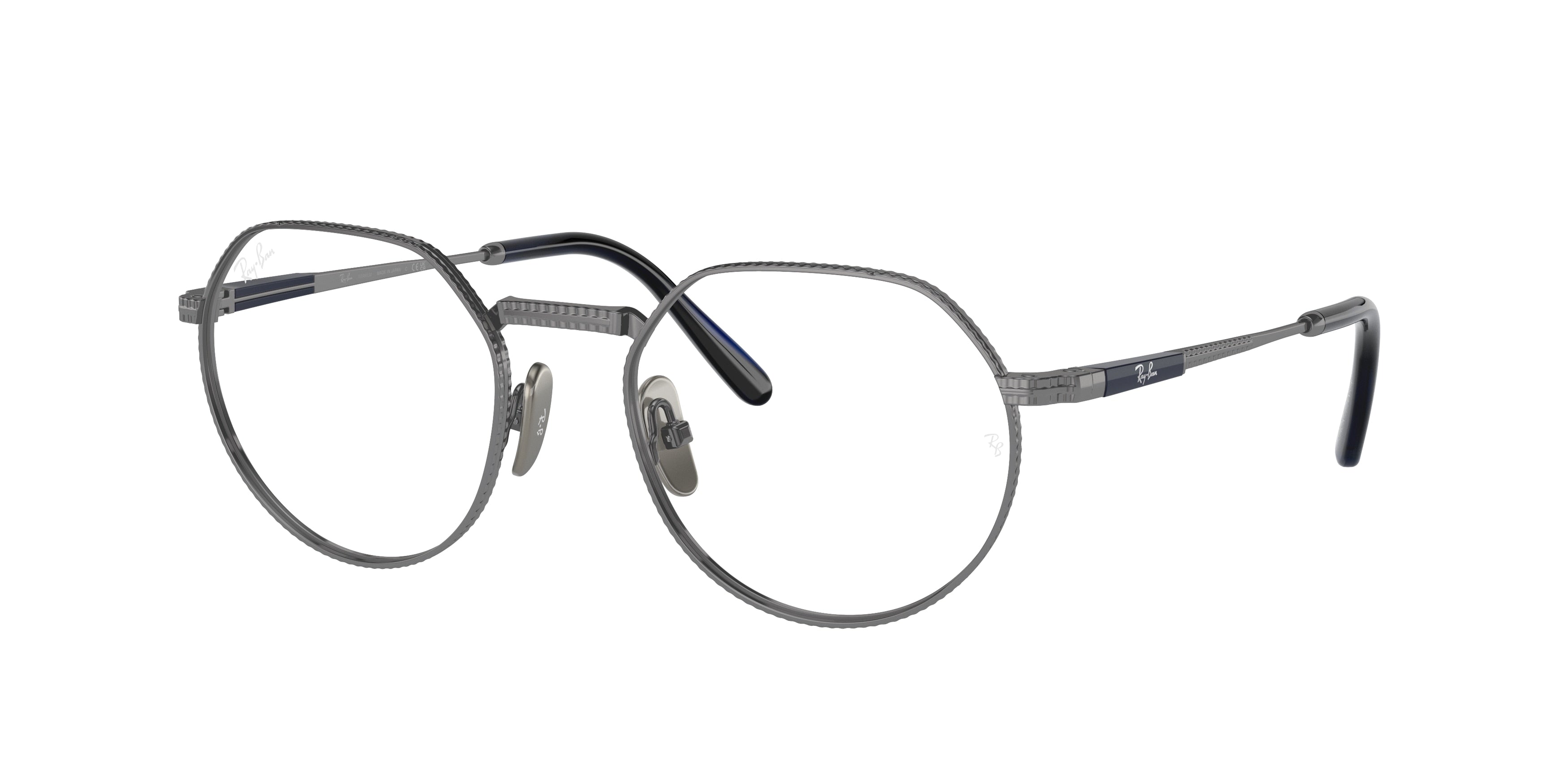 Ray-Ban Optical JACK TITANIUM RX8265V Irregular Eyeglasses  1238-Gunmetal 53-140-20 - Color Map Grey