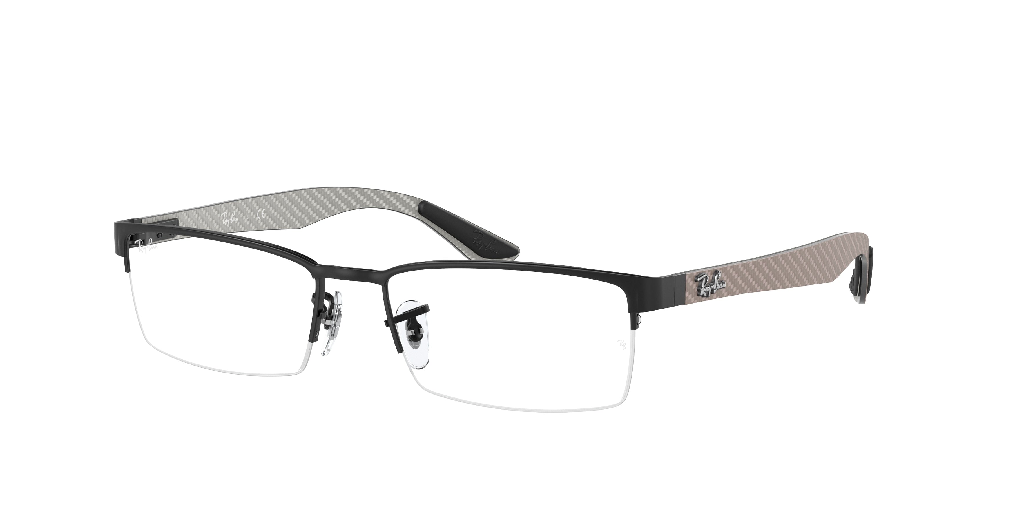 Ray-Ban Optical RX8412 Rectangle Eyeglasses  2503-Black 54-145-17 - Color Map Black