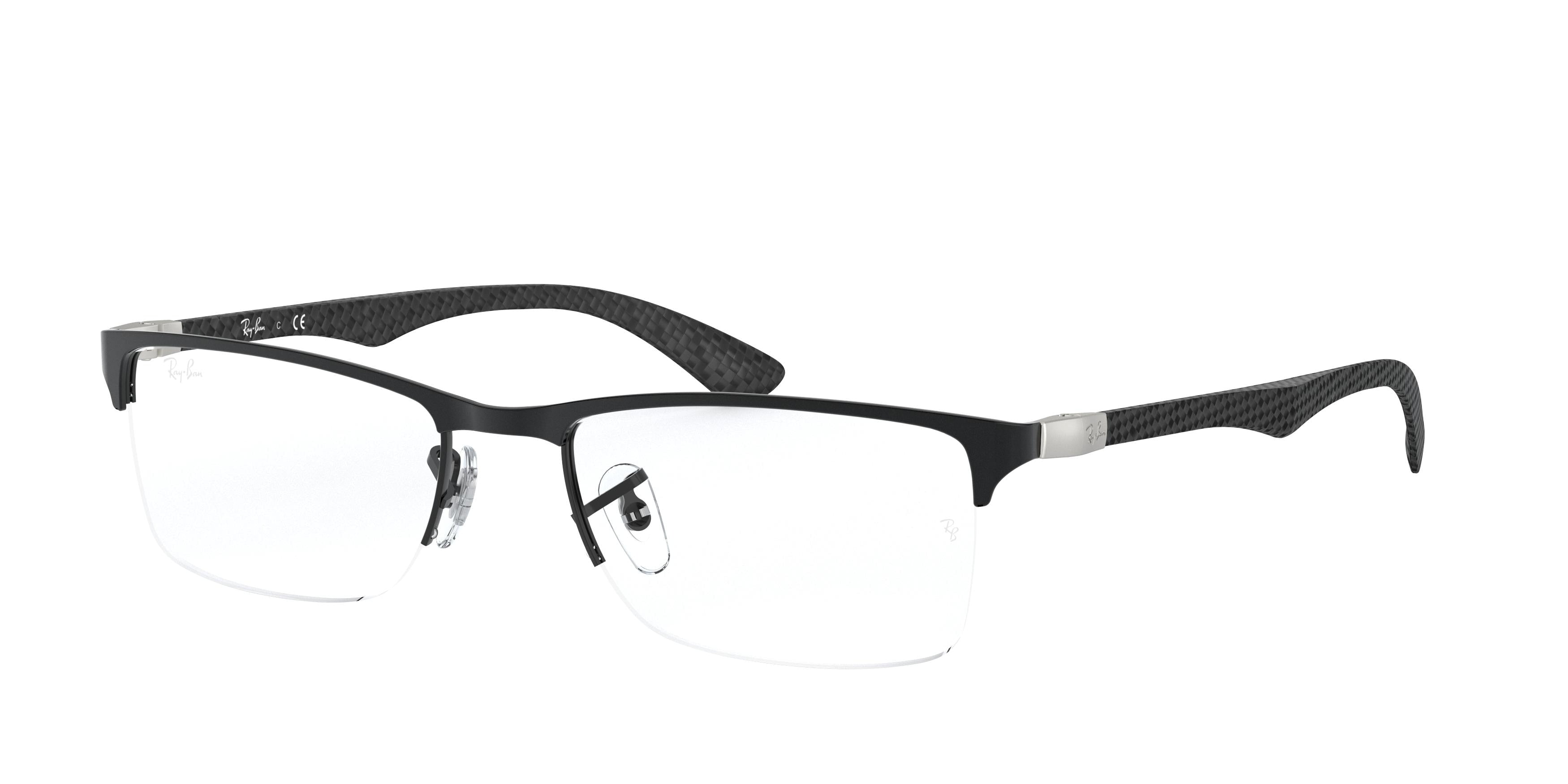 Ray-Ban Optical RX8413 Rectangle Eyeglasses  2503-Black 54-145-18 - Color Map Black