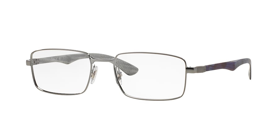 Ray-Ban Optical RX8414 Rectangle Eyeglasses  2502-GUNMETAL 55-18-145 - Color Map gunmetal