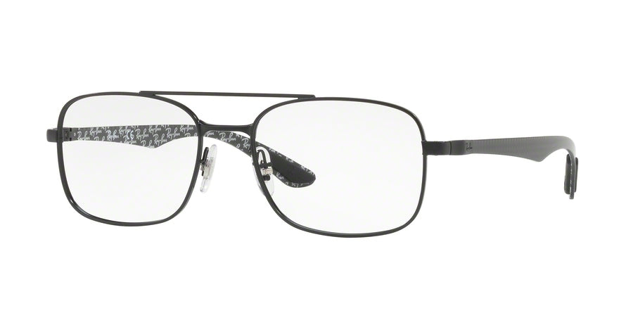 Ray-Ban Optical RX8417 Square Eyeglasses  2760-DEMIGLOSS BLACK 55-18-145 - Color Map black