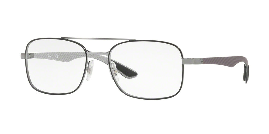 Ray-Ban Optical RX8417 Square Eyeglasses  2951-GUNMETAL TOP MATTE BLACK 55-18-145 - Color Map black